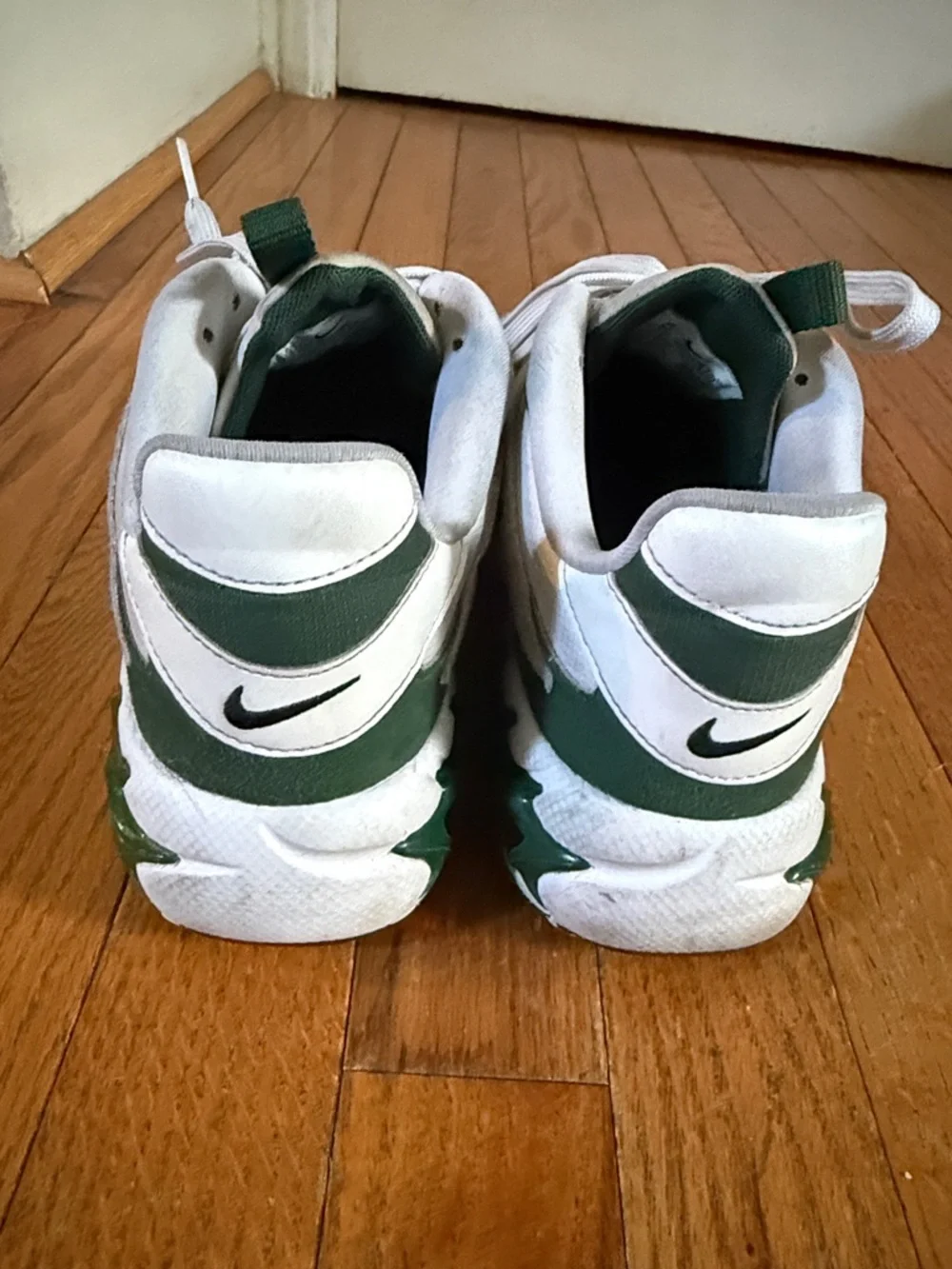 Women’s Nike Zoom Air White and Dark Green Athletic Sneakers